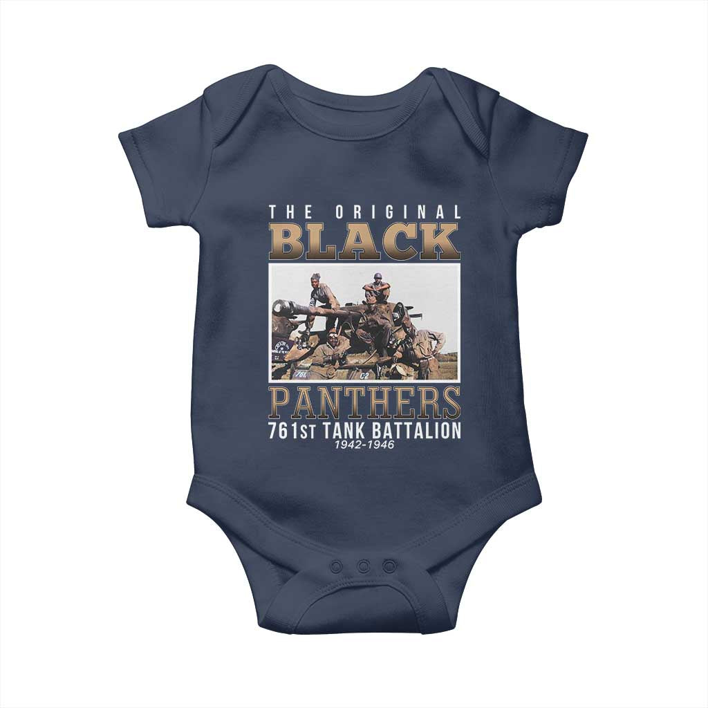 761st Tank Battalion Tribute Baby Onesie Black Panthers WW2 Heroes