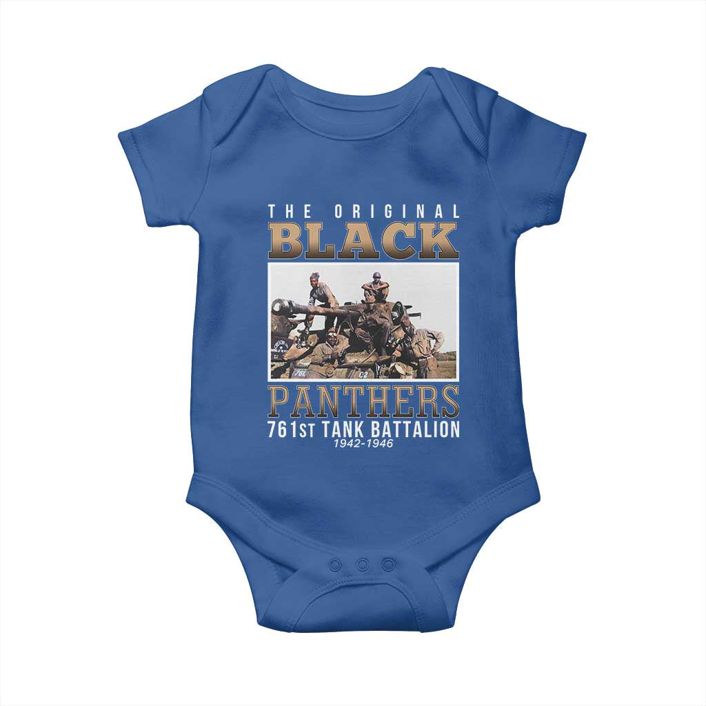 761st Tank Battalion Tribute Baby Onesie Black Panthers WW2 Heroes