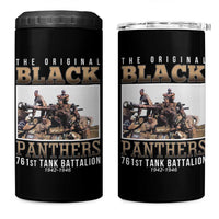 761st Tank Battalion Tribute 4 in 1 Can Cooler Tumbler Black Panthers WW2 Heroes