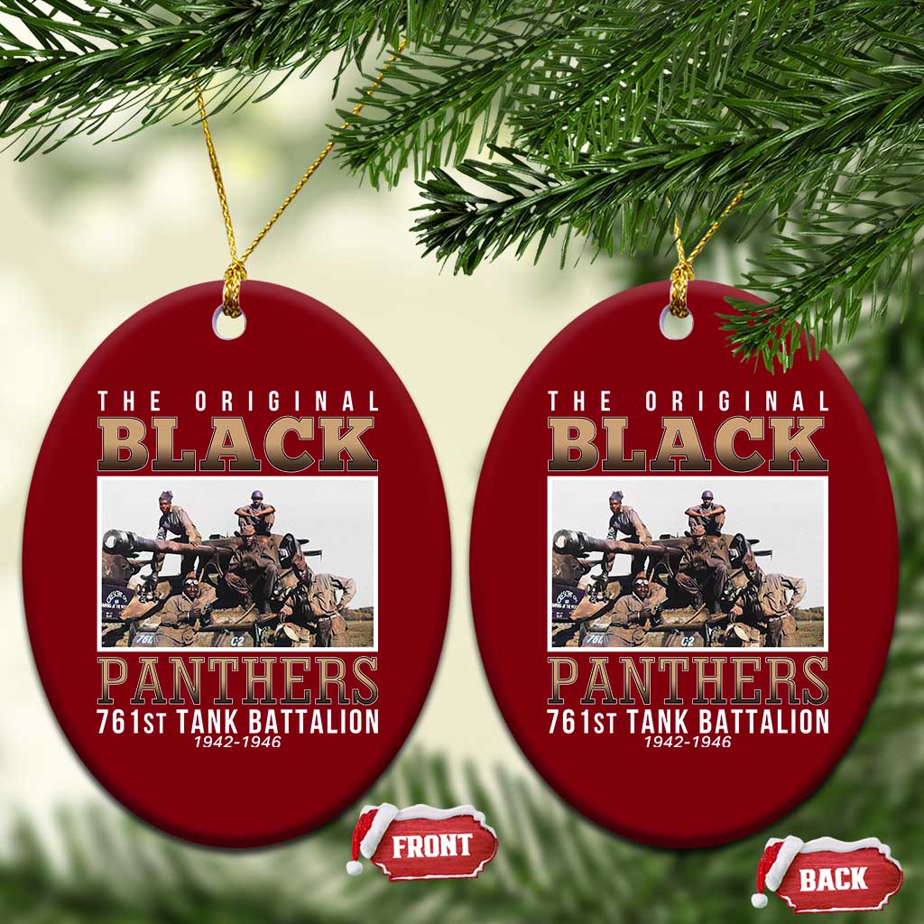 761st Tank Battalion Tribute Ceramic Ornament Black Panthers WW2 Heroes - Wonder Print Shop
