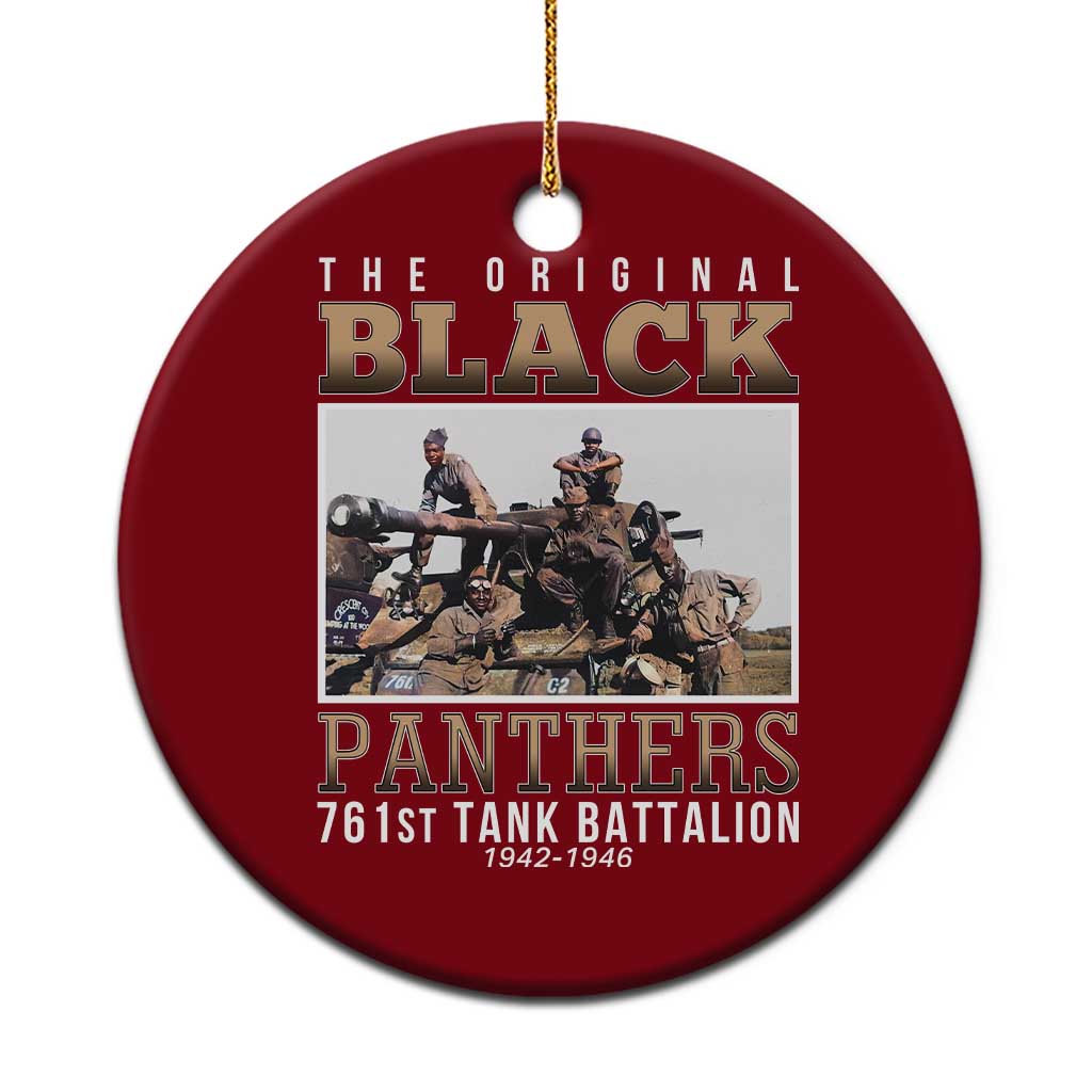 761st Tank Battalion Tribute Ceramic Ornament Black Panthers WW2 Heroes - Wonder Print Shop