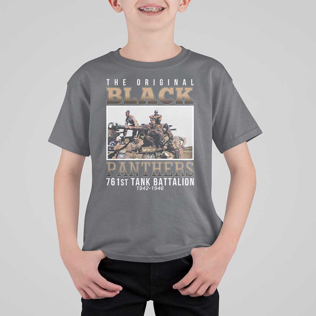 761st Tank Battalion Tribute T Shirt For Kid Black Panthers WW2 Heroes