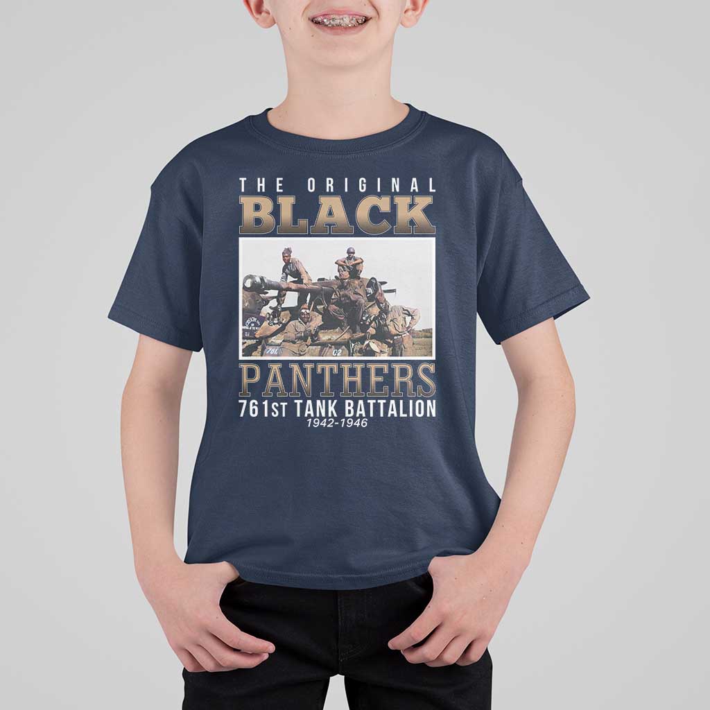761st Tank Battalion Tribute T Shirt For Kid Black Panthers WW2 Heroes