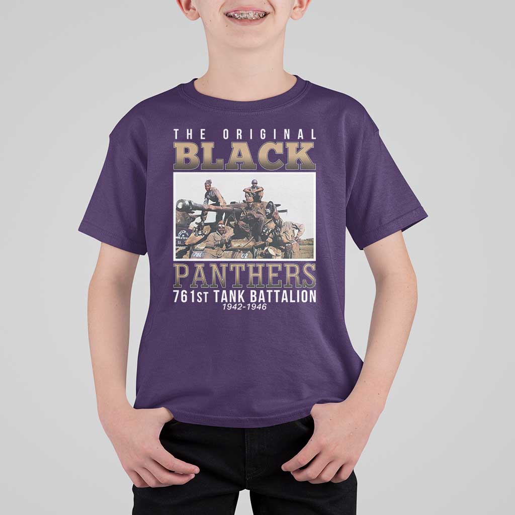 761st Tank Battalion Tribute T Shirt For Kid Black Panthers WW2 Heroes