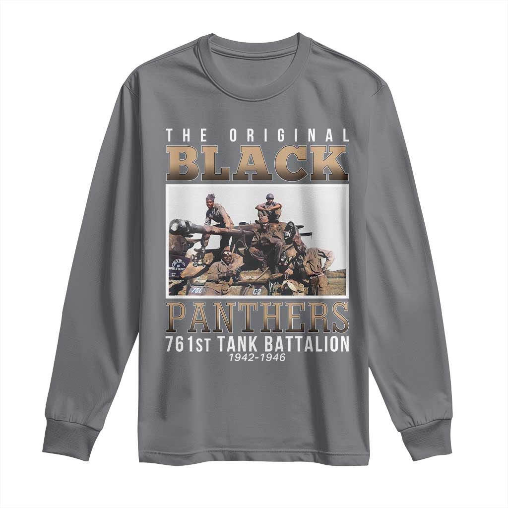 761st Tank Battalion Tribute Long Sleeve Shirt Black Panthers WW2 Heroes