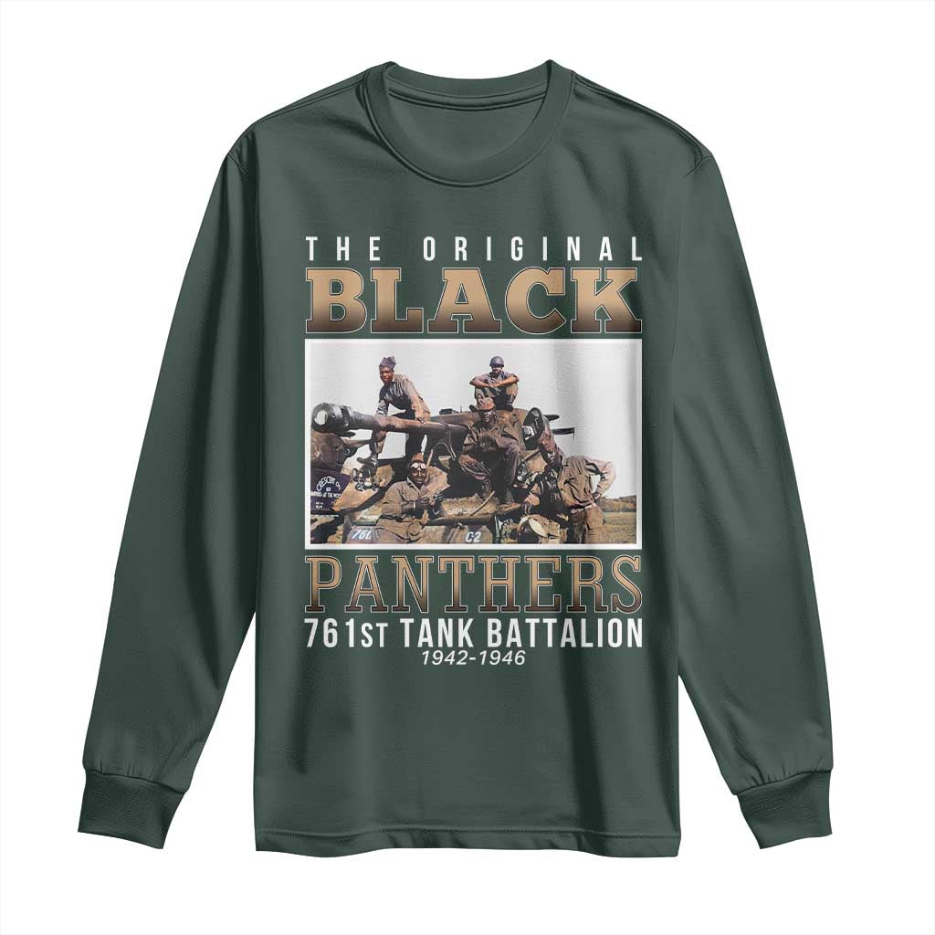 761st Tank Battalion Tribute Long Sleeve Shirt Black Panthers WW2 Heroes