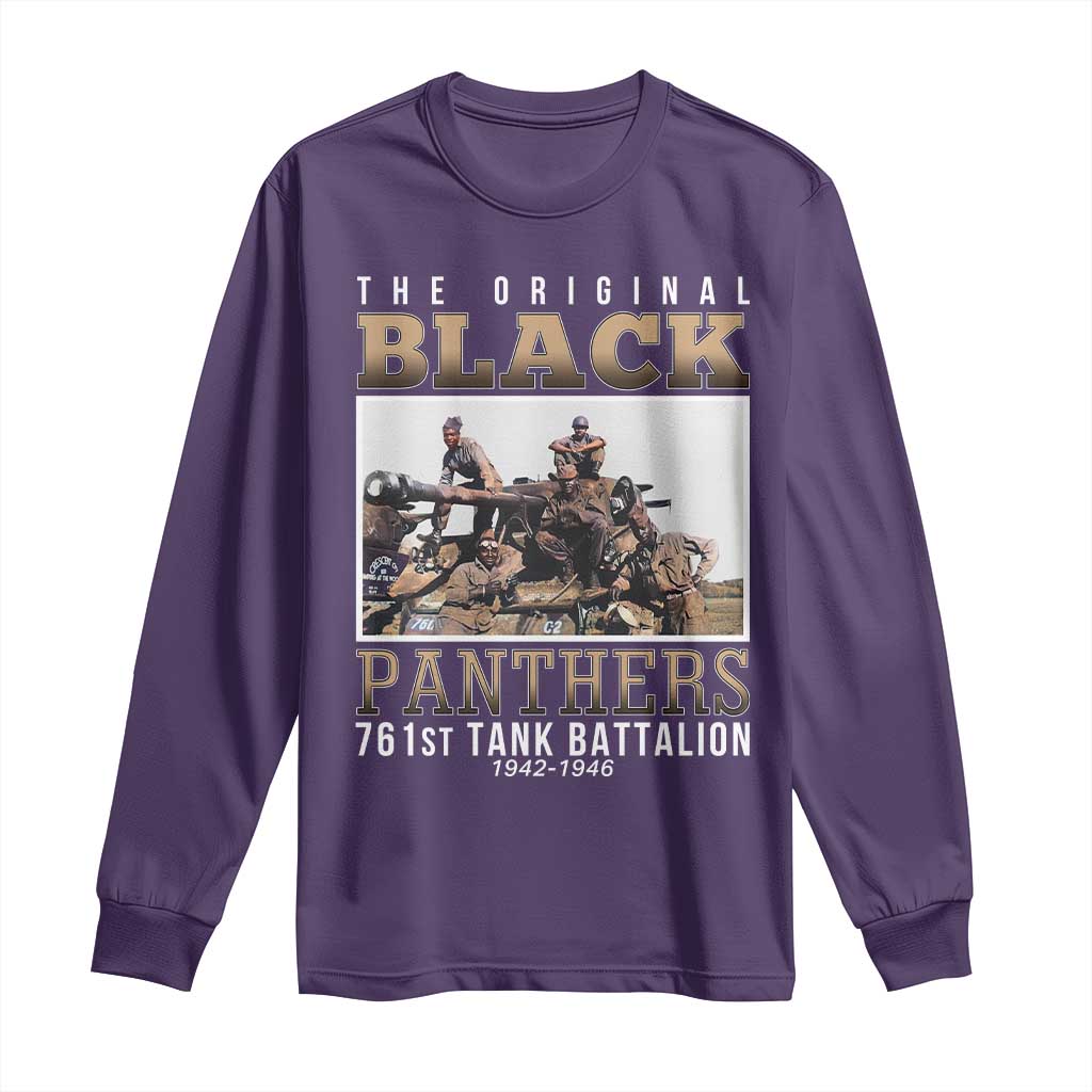 761st Tank Battalion Tribute Long Sleeve Shirt Black Panthers WW2 Heroes