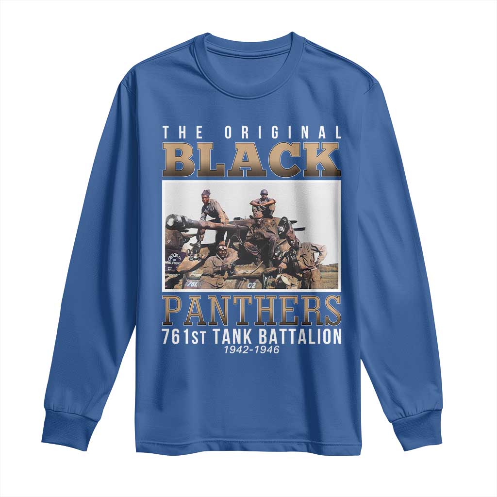 761st Tank Battalion Tribute Long Sleeve Shirt Black Panthers WW2 Heroes