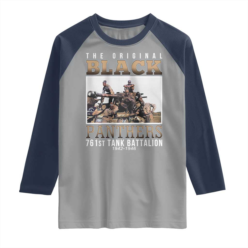 761st Tank Battalion Tribute Raglan Shirt Black Panthers WW2 Heroes