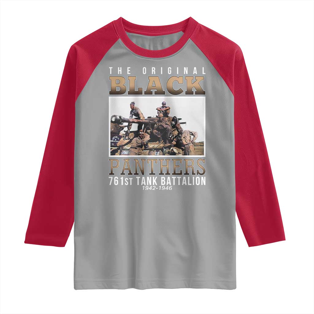 761st Tank Battalion Tribute Raglan Shirt Black Panthers WW2 Heroes
