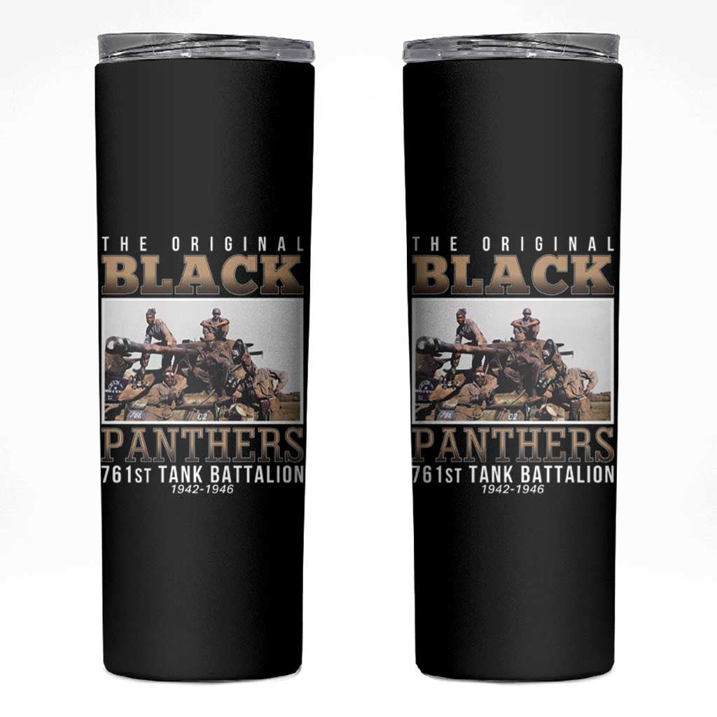 761st Tank Battalion Tribute Skinny Tumbler Black Panthers WW2 Heroes