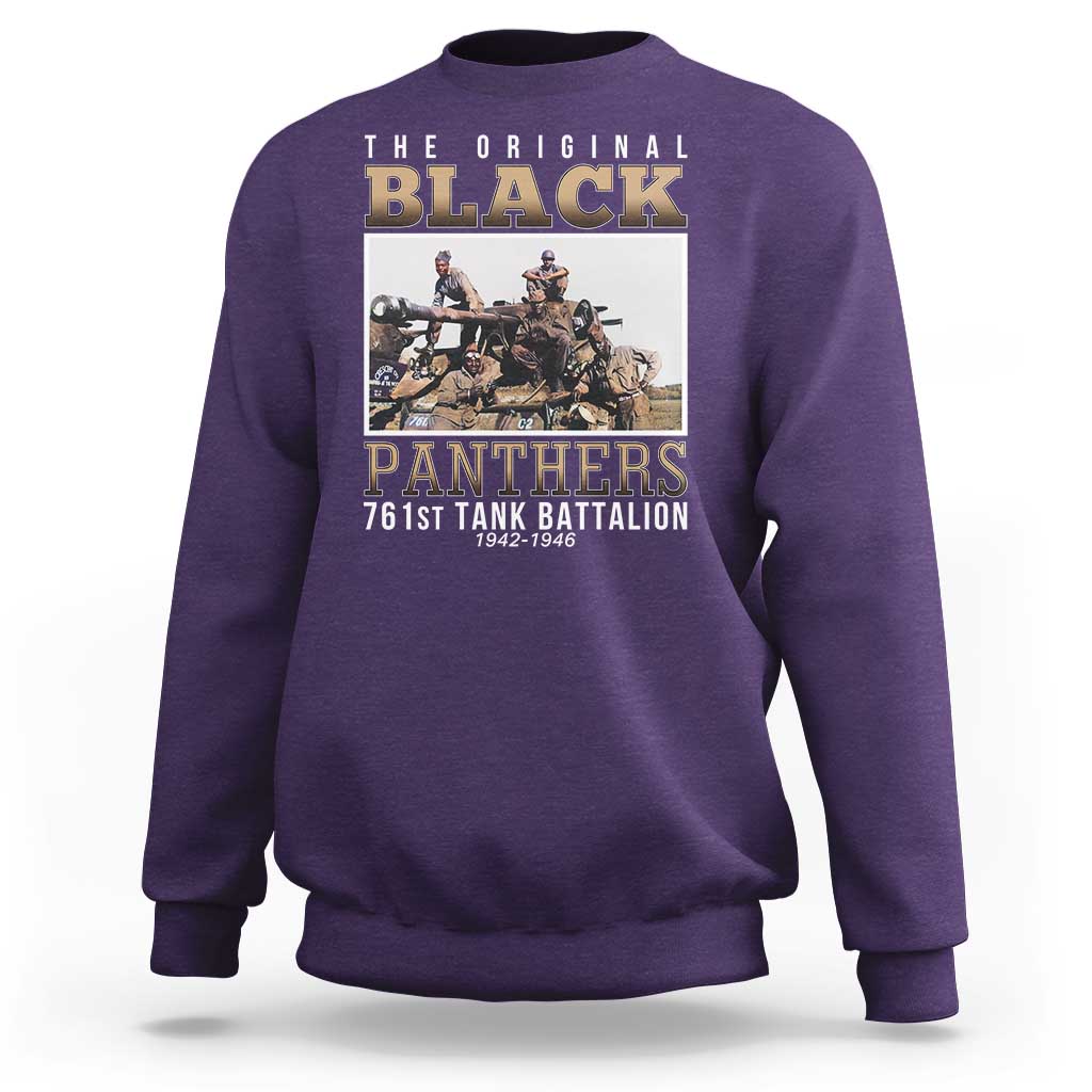 761st Tank Battalion Tribute Sweatshirt Black Panthers WW2 Heroes
