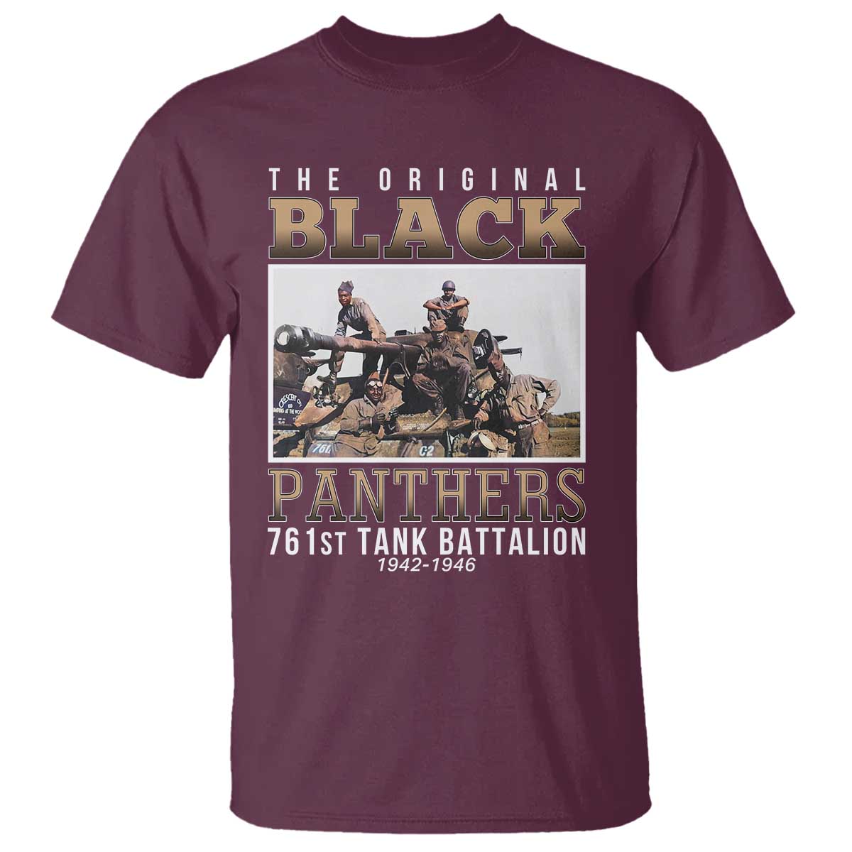 761st Tank Battalion Tribute T Shirt Black Panthers WW2 Heroes