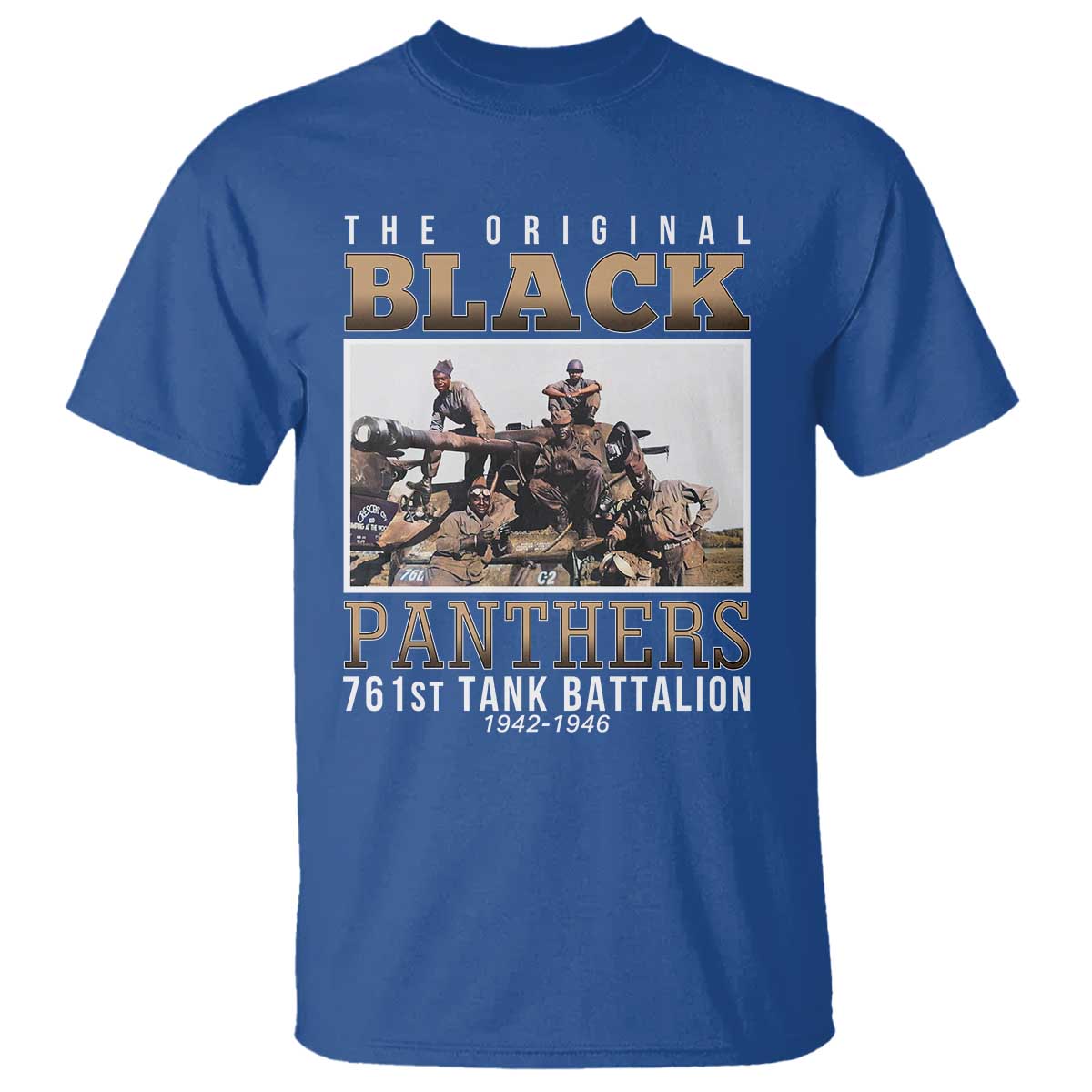 761st Tank Battalion Tribute T Shirt Black Panthers WW2 Heroes