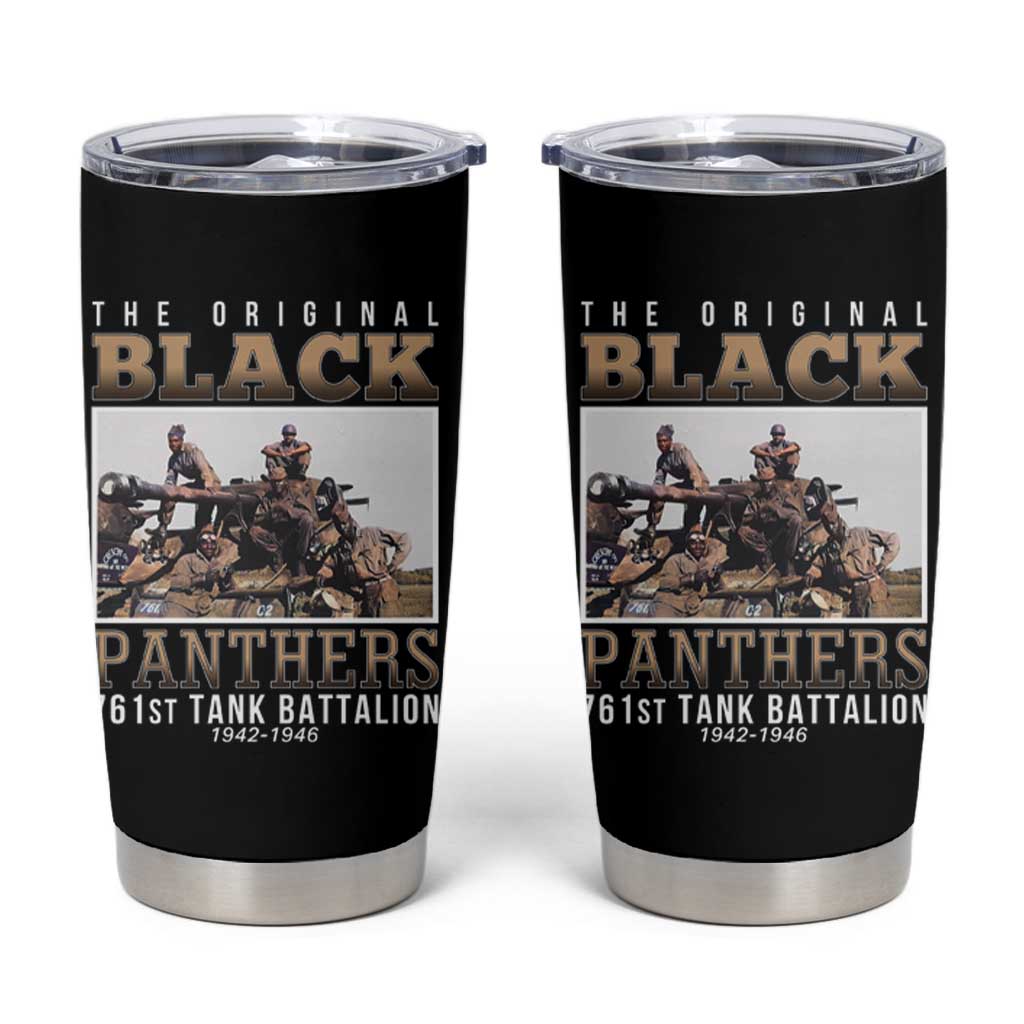 761st Tank Battalion Tribute Tumbler Cup Black Panthers WW2 Heroes