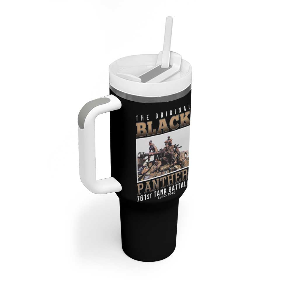 761st Tank Battalion Tribute Tumbler With Handle Black Panthers WW2 Heroes