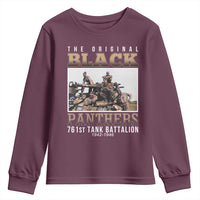 761st Tank Battalion Tribute Youth Sweatshirt Black Panthers WW2 Heroes