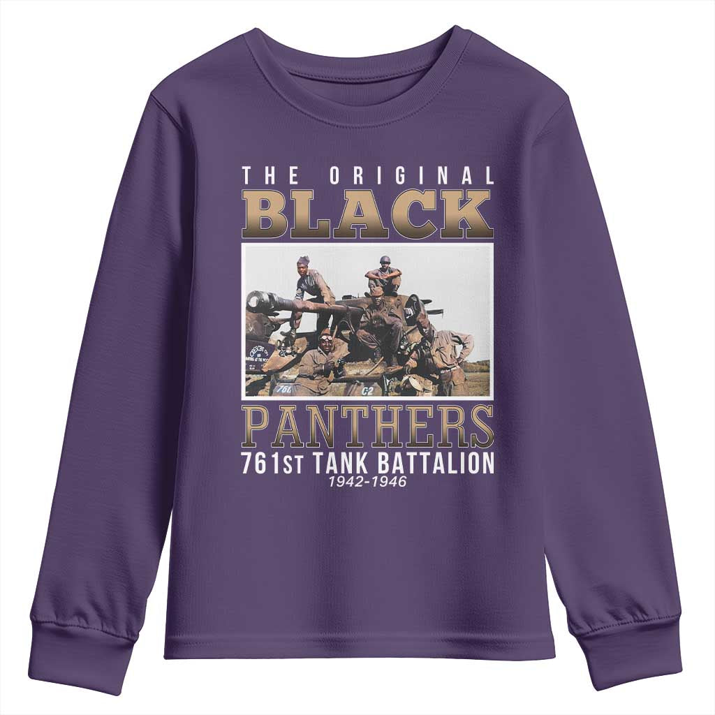761st Tank Battalion Tribute Youth Sweatshirt Black Panthers WW2 Heroes