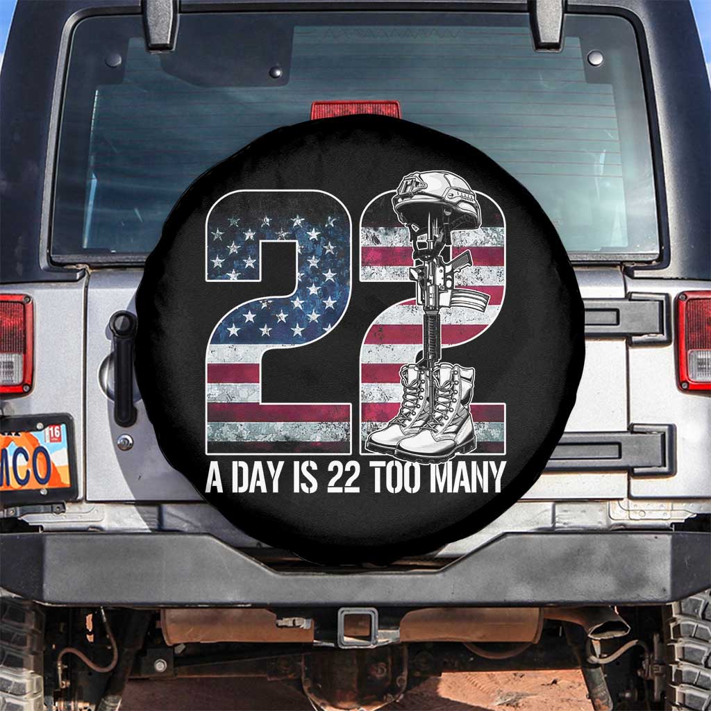 Veteran Suicide Awareness Spare Tire Cover 22 A Day is 22 Too Many Veteran Lives Matter
