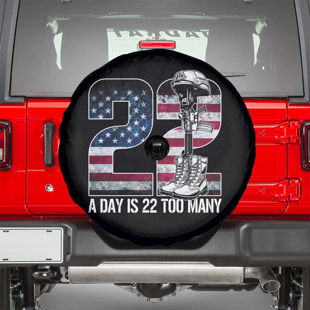 Veteran Suicide Awareness Spare Tire Cover 22 A Day is 22 Too Many Veteran Lives Matter
