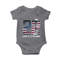Veteran Suicide Awareness Baby Onesie 22 A Day is 22 Too Many Veteran Lives Matter
