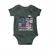 Veteran Suicide Awareness Baby Onesie 22 A Day is 22 Too Many Veteran Lives Matter