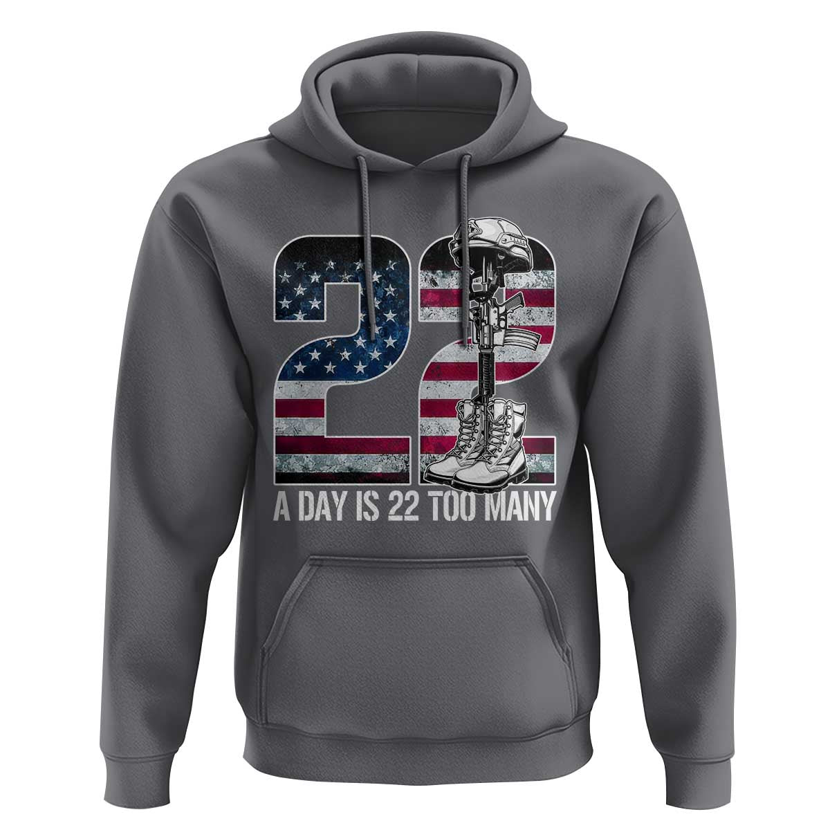 Veteran Suicide Awareness Hoodie 22 A Day is 22 Too Many Veteran Lives Matter