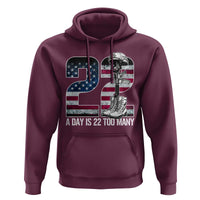 Veteran Suicide Awareness Hoodie 22 A Day is 22 Too Many Veteran Lives Matter