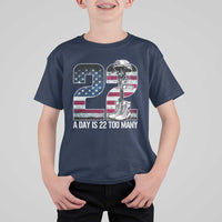 Veteran Suicide Awareness T Shirt For Kid 22 A Day is 22 Too Many Veteran Lives Matter