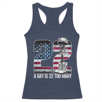 Veteran Suicide Awareness Racerback Tank Top 22 A Day is 22 Too Many Veteran Lives Matter