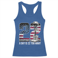 Veteran Suicide Awareness Racerback Tank Top 22 A Day is 22 Too Many Veteran Lives Matter