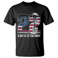 Veteran Suicide Awareness T Shirt 22 A Day is 22 Too Many Veteran Lives Matter