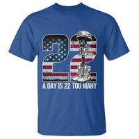 Veteran Suicide Awareness T Shirt 22 A Day is 22 Too Many Veteran Lives Matter