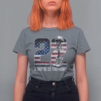 Veteran Suicide Awareness T Shirt For Women 22 A Day is 22 Too Many Veteran Lives Matter