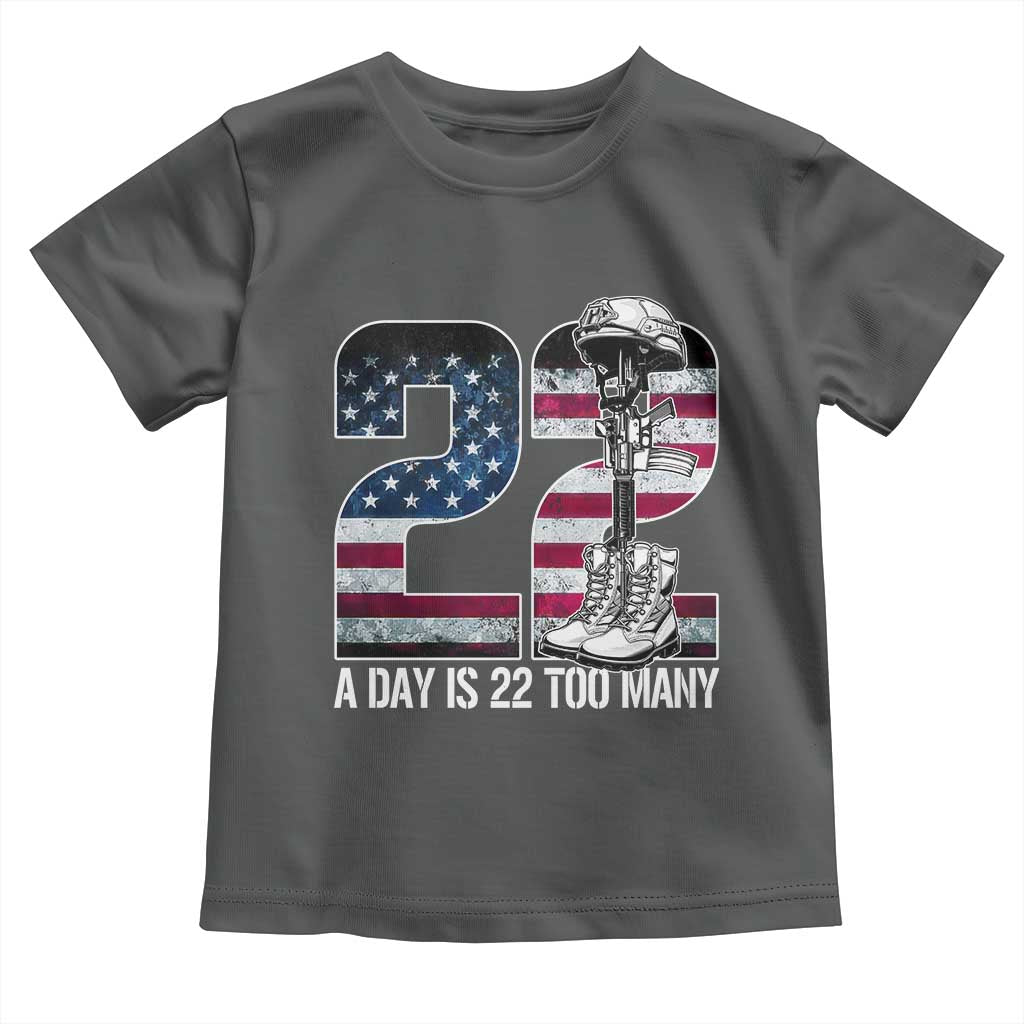 Veteran Suicide Awareness Toddler T Shirt 22 A Day is 22 Too Many Veteran Lives Matter