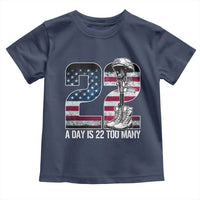Veteran Suicide Awareness Toddler T Shirt 22 A Day is 22 Too Many Veteran Lives Matter