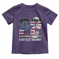 Veteran Suicide Awareness Toddler T Shirt 22 A Day is 22 Too Many Veteran Lives Matter
