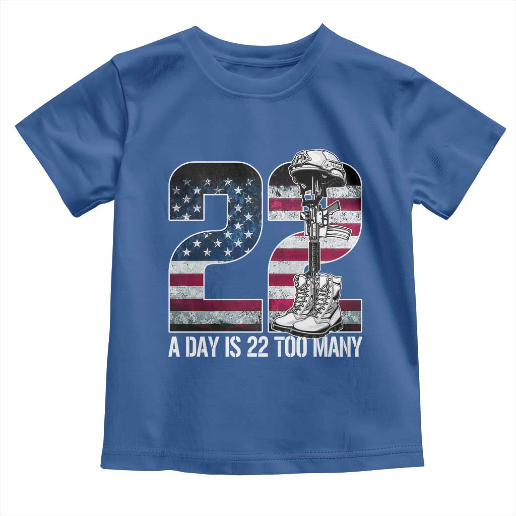 Veteran Suicide Awareness Toddler T Shirt 22 A Day is 22 Too Many Veteran Lives Matter