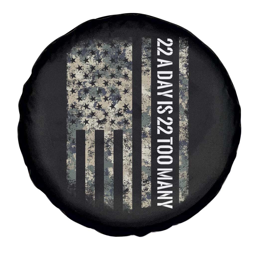 Veteran Suicide Awareness Spare Tire Cover USA Flag 22 A Day Is 22 Too Many