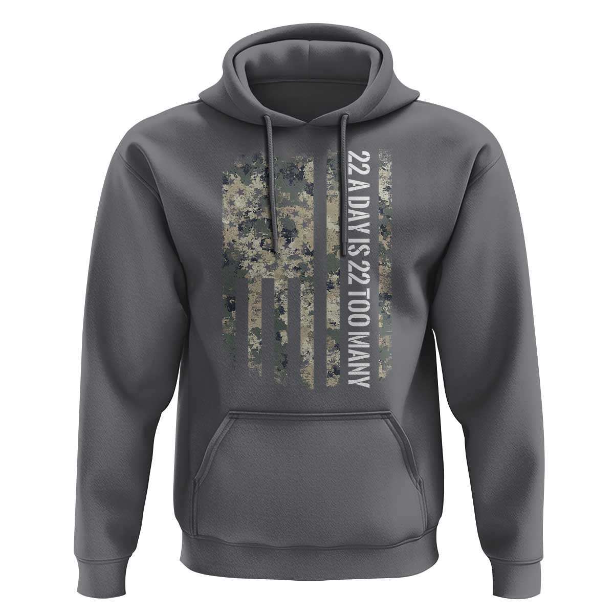 Veteran Suicide Awareness Hoodie USA Flag 22 A Day Is 22 Too Many