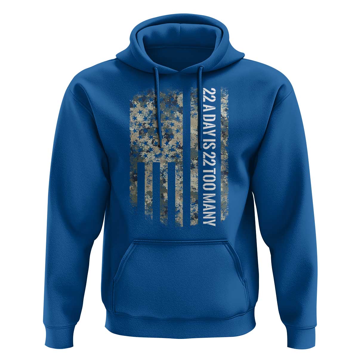 Veteran Suicide Awareness Hoodie USA Flag 22 A Day Is 22 Too Many
