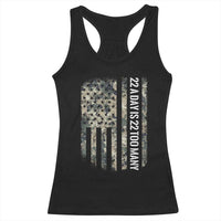 Veteran Suicide Awareness Racerback Tank Top USA Flag 22 A Day Is 22 Too Many