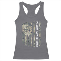 Veteran Suicide Awareness Racerback Tank Top USA Flag 22 A Day Is 22 Too Many