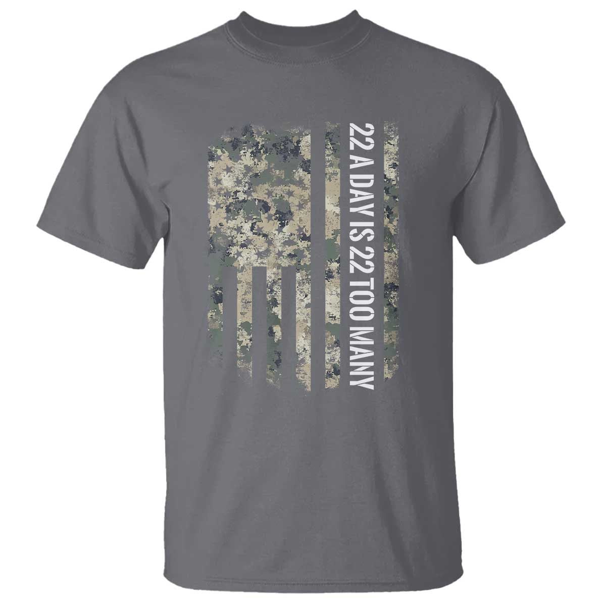 Veteran Suicide Awareness T Shirt USA Flag 22 A Day Is 22 Too Many