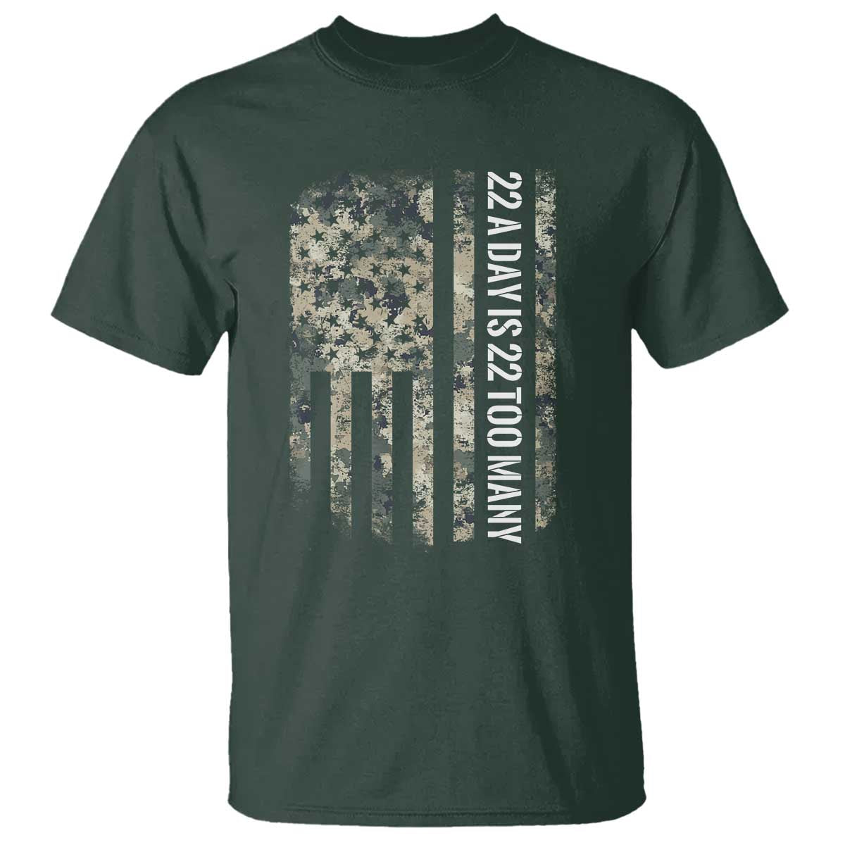 Veteran Suicide Awareness T Shirt USA Flag 22 A Day Is 22 Too Many