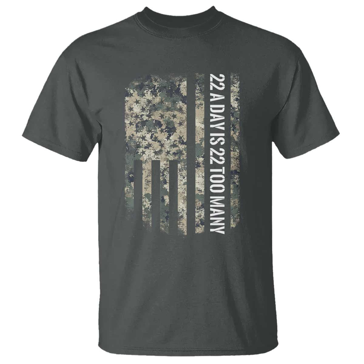 Veteran Suicide Awareness T Shirt USA Flag 22 A Day Is 22 Too Many