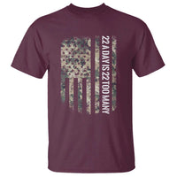 Veteran Suicide Awareness T Shirt USA Flag 22 A Day Is 22 Too Many