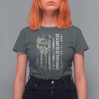 Veteran Suicide Awareness T Shirt For Women USA Flag 22 A Day Is 22 Too Many