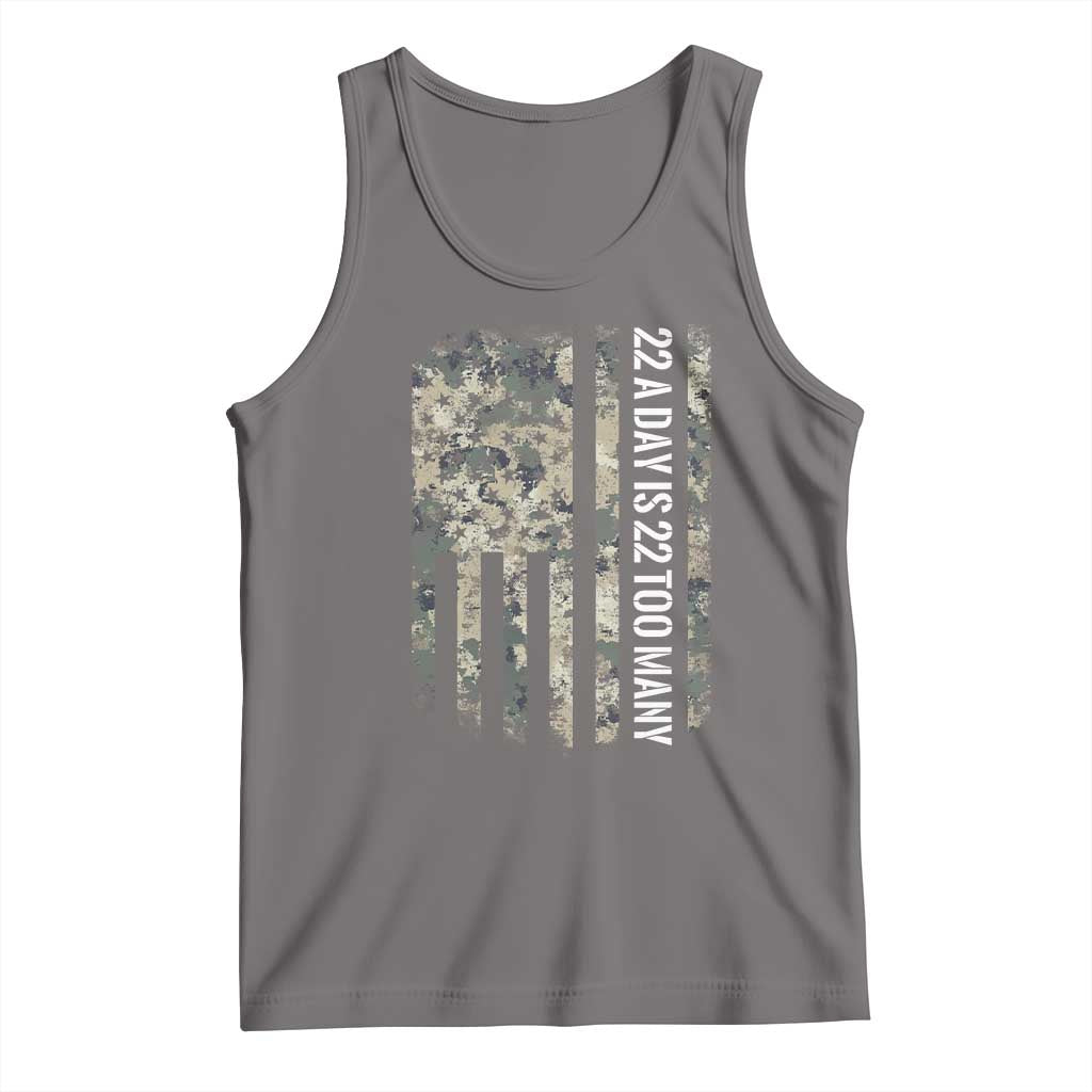 Veteran Suicide Awareness Tank Top USA Flag 22 A Day Is 22 Too Many