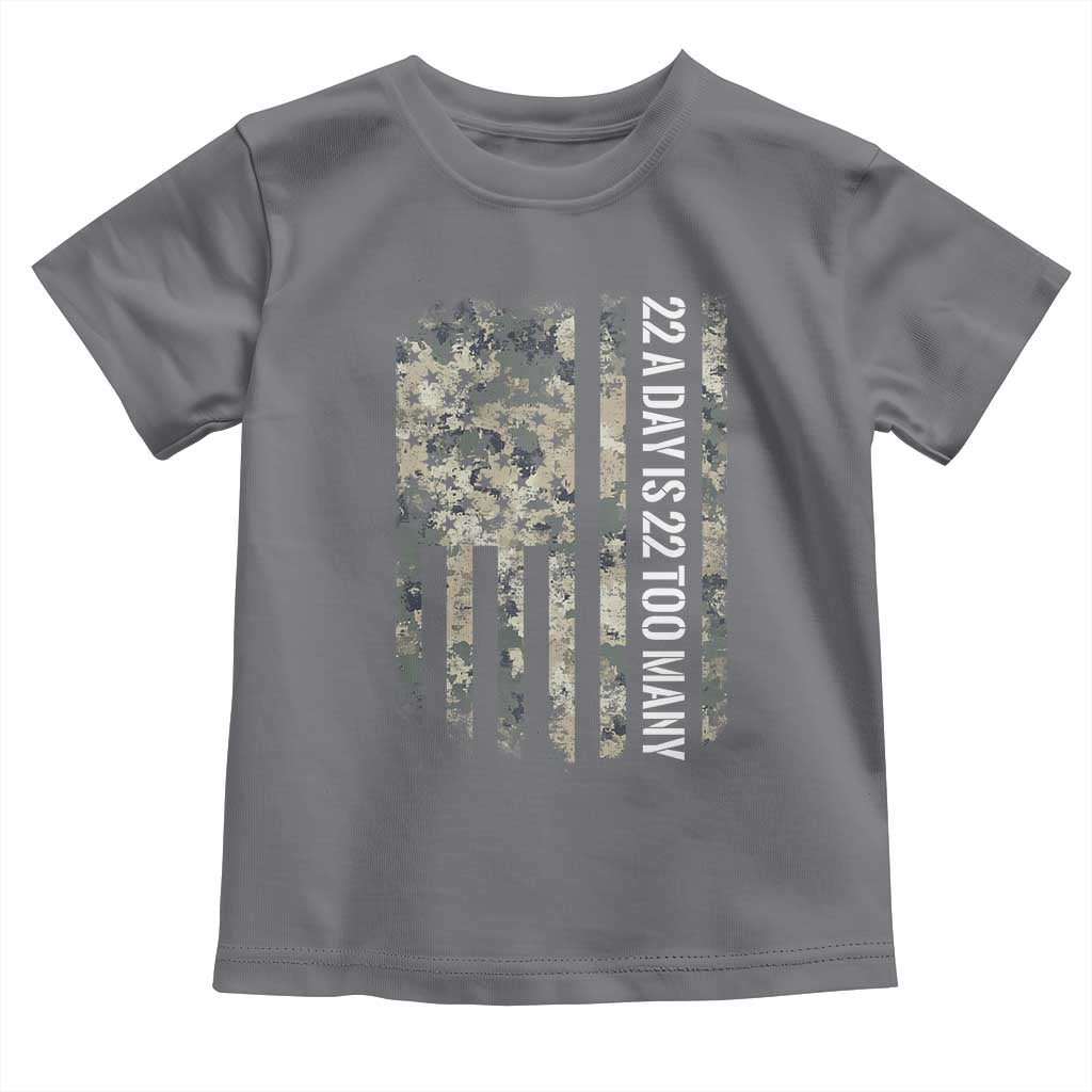 Veteran Suicide Awareness Toddler T Shirt USA Flag 22 A Day Is 22 Too Many